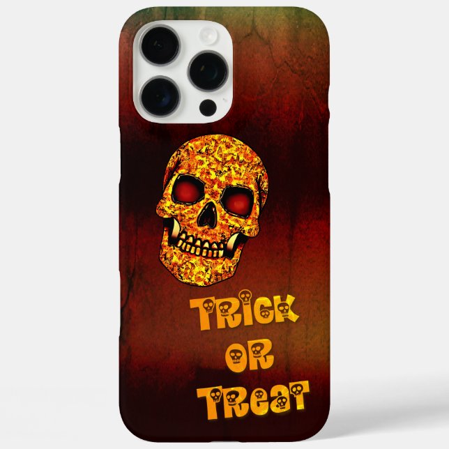 Coques Case-Mate iPhone Trick or treat crâne effrayant d'Halloween (Verso)