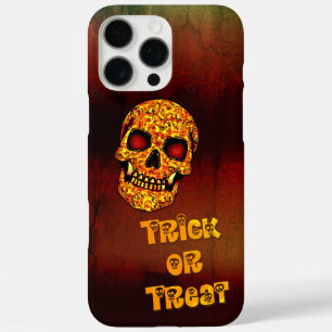 Coque iPhone 16 Pro Max Trick ou traiter effrayant crâne Halloween