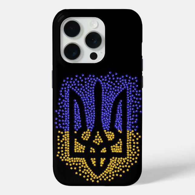 Coques Case-Mate iPhone Trident heraldique ukrainien tryzub étoiles disper (Verso)