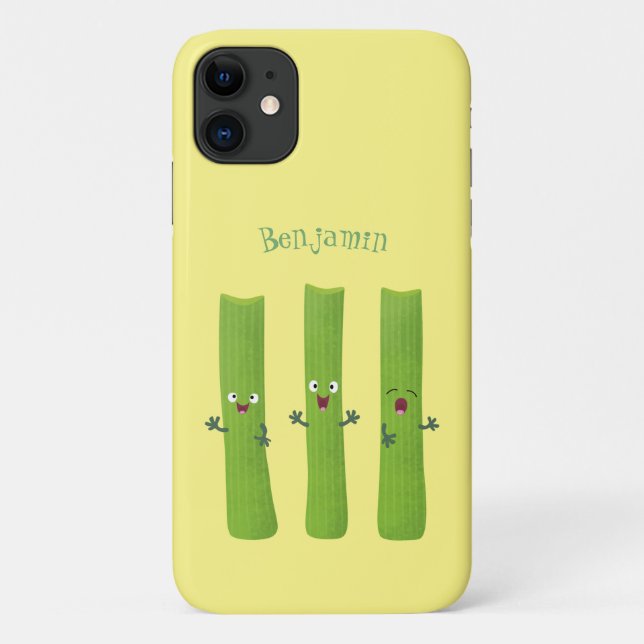 Coques Case-Mate iPhone Trio de bâtonnets de céleri mignon dessin animé lé (Dos)