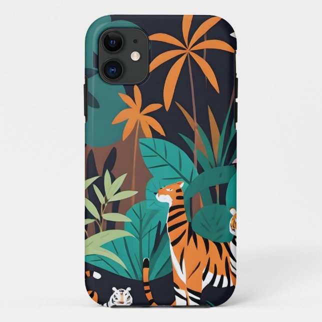 Coques Case-Mate iPhone Trio de tigres tropicaux (Dos)