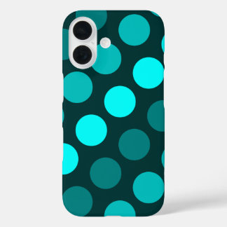Coque Pour iPhone 16 Trio turquoise de Pois