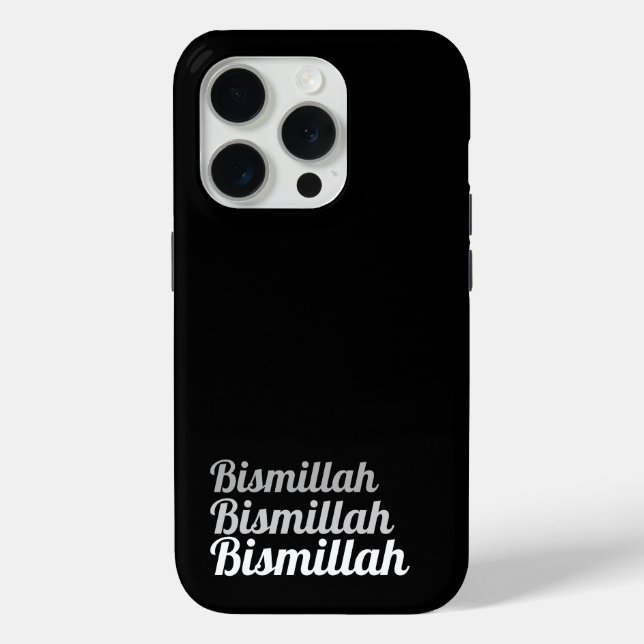 Coques Case-Mate iPhone Triple Bismillah Noir (Verso)