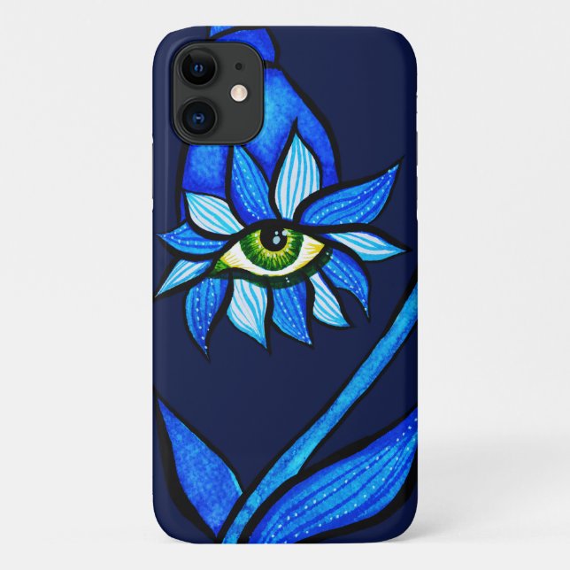 Coques Case-Mate iPhone Trippy Goth Creepy Eye Flower (Dos)
