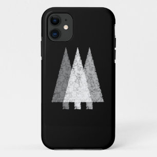 Coques Pour iPhone Trois arbres en noir et blanc.