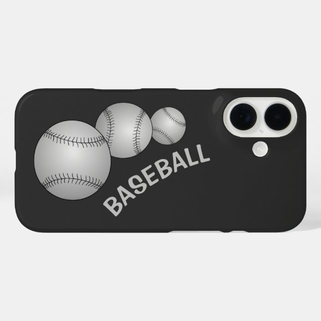 Coques Case-Mate iPhone Trois Baseballs (Verso (horizontal))
