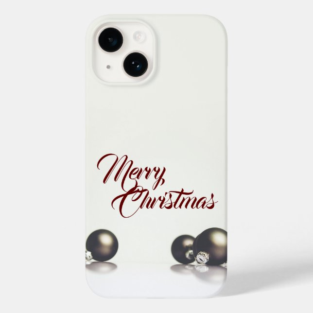 Coques Case-Mate iPhone Trois boules de Noël devant un fond clair (Verso)