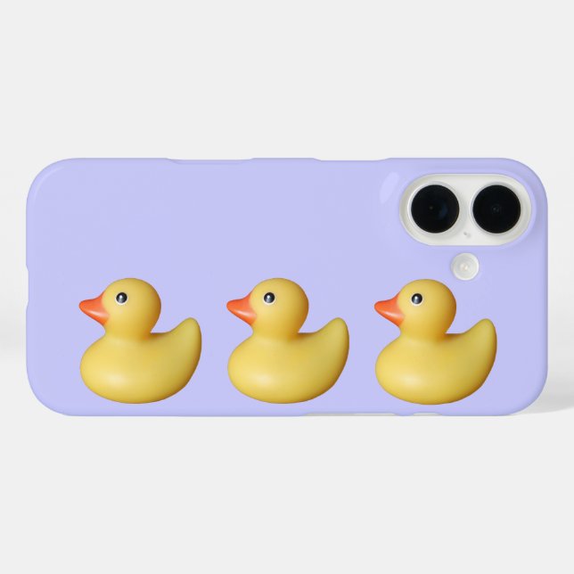 Coques Case-Mate iPhone Trois Canards jaunes dans une rangée (Verso (horizontal))