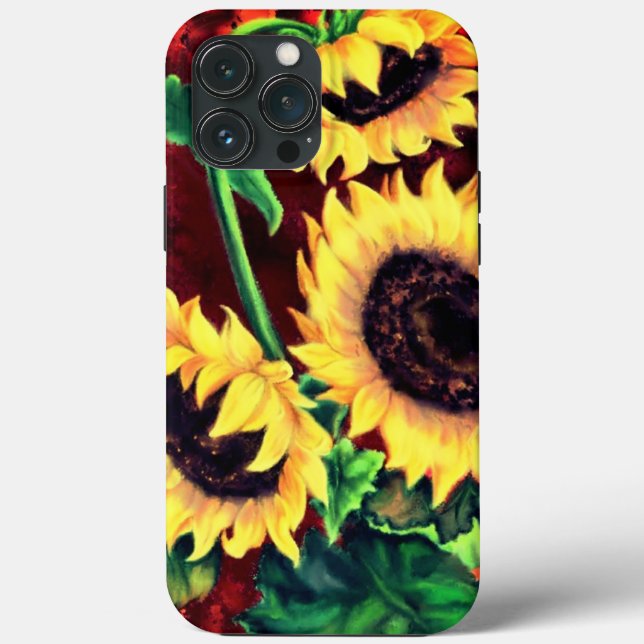 Coques Case-Mate iPhone Trois coques iphone de tournesols (Verso)
