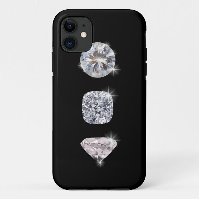 Coques Case-Mate iPhone Trois diamants en cristal brillant (Dos)