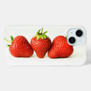 Coque Case-Mate iPhone Trois Fraises Sur Blanc Iphcnm