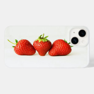 Coque Case-Mate iPhone Trois fraises sur fond blanc ipha