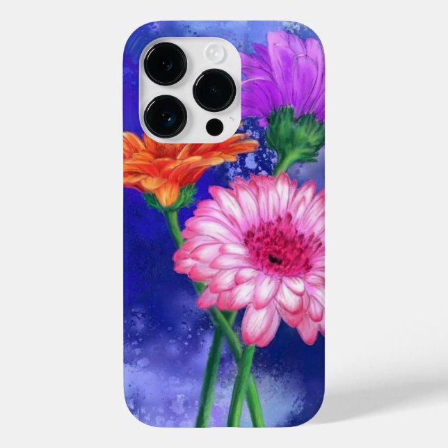 Coques Case-Mate iPhone Trois Gerberas couleur - Peinture Coque-Mate iPhon (Verso)