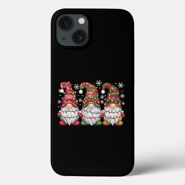Coques Case-Mate iPhone Trois Gnomes Carreaux Buffalo Rouge Noël (Verso)