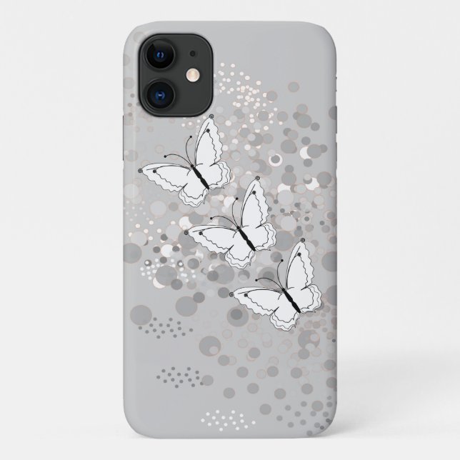 Coques Case-Mate iPhone Trois papillons blancs (Dos)