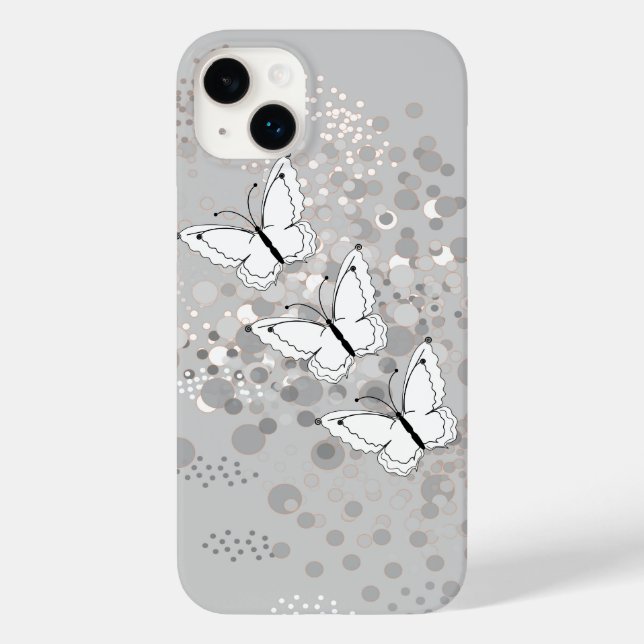 Coques Case-Mate iPhone Trois papillons blancs (Verso)