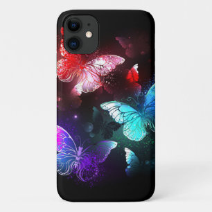 Case-Mate iPhone Case Trois papillons brillants sur l'arrière - plan de
