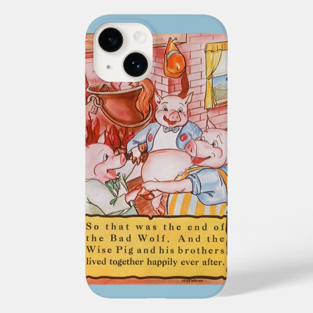 Coques Case-Mate iPhone Trois Petits Cochons Cuisinant Loup, Conte de Fées (Verso)
