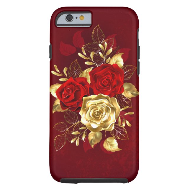 Coques Case-Mate iPhone Trois roses en bijoux (Dos)
