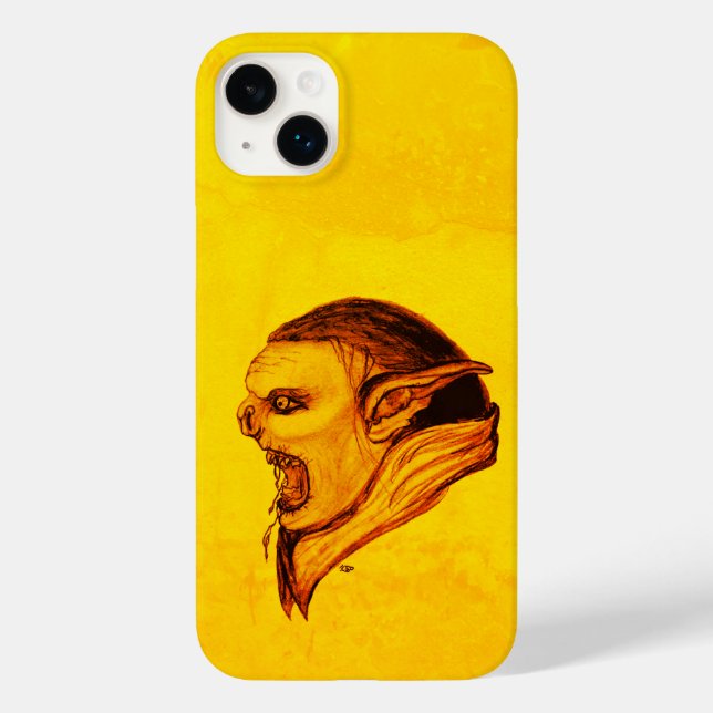 Coques Case-Mate iPhone Troll en noir et jaune (Verso)