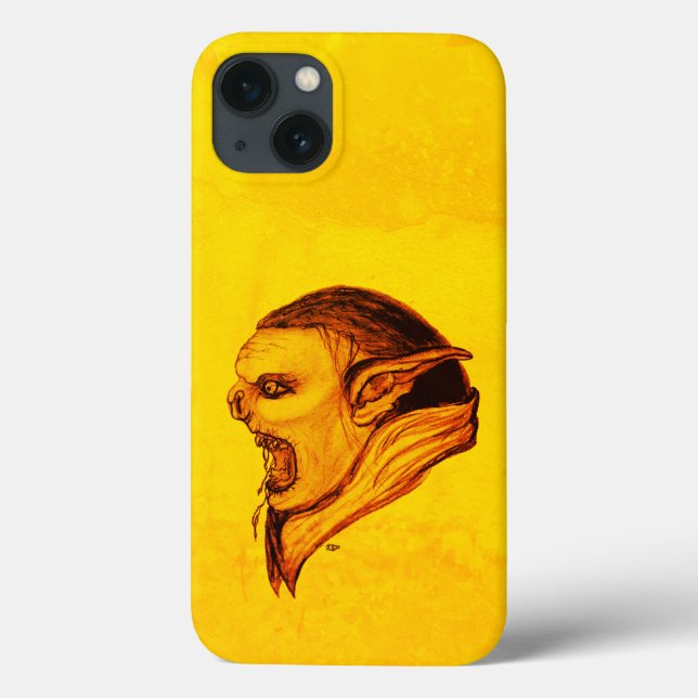 Coques Case-Mate iPhone Troll en noir et jaune (Verso)
