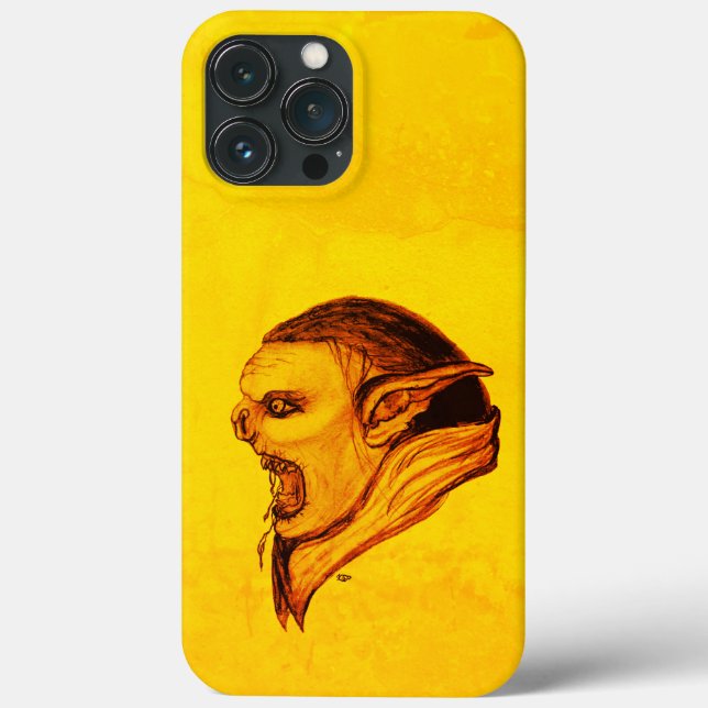 Coques Case-Mate iPhone Troll en noir et jaune (Verso)