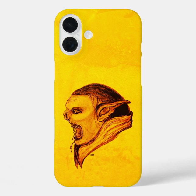 Coques Case-Mate iPhone Troll en noir et jaune (Verso)