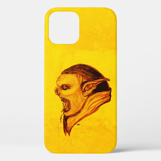 Coques Case-Mate iPhone Troll en noir et jaune (Verso)