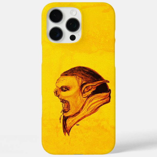 Coques Case-Mate iPhone Troll en noir et jaune (Verso)