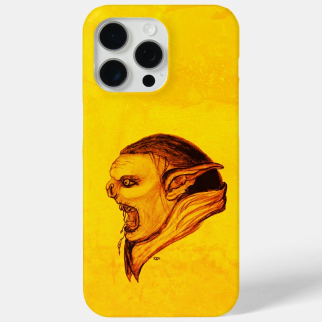 Coques Case-Mate iPhone Troll en noir et jaune (Verso)