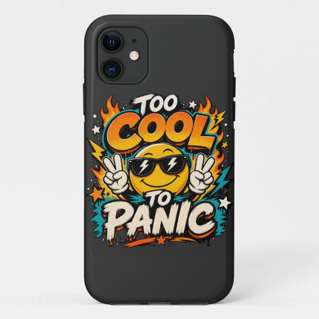 Coques Case-Mate iPhone Trop Cool Pour Paniquer Dessin Drôle De Sourire (Dos)