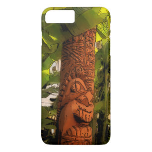 Coque iPhone 8 Plus/7 Plus Tropic Garden Tiki Illustré Hawaïen