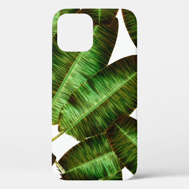 Coques Case-Mate iPhone Tropical banana leaves, jungle leaf seamless flora (Verso)