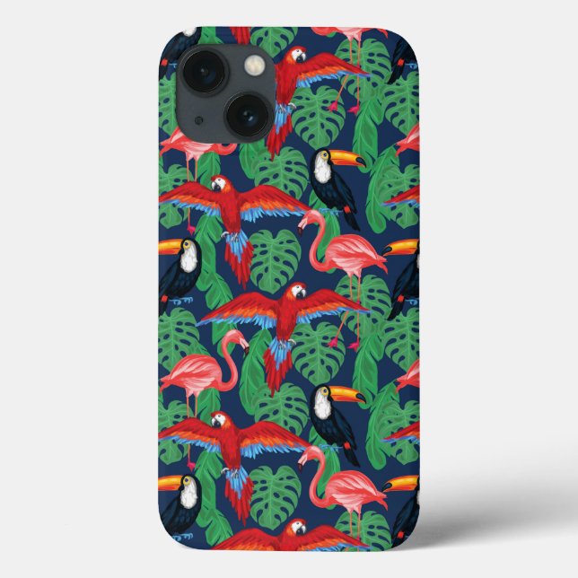 Coques Case-Mate iPhone Tropical Birds In Bright Colors (Verso)