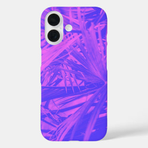 Coque Pour iPhone 16 Tropical Feuille Botanique Ombre Violet Rose
