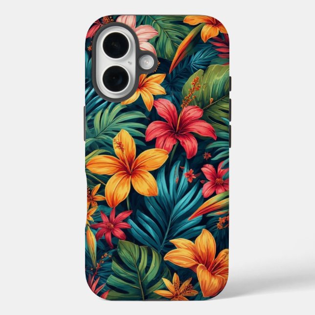 Coques Case-Mate iPhone Tropical Flowers  (Verso)