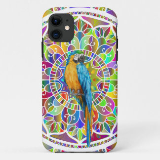Case-Mate iPhone Case Tropical Mosaic – Blue & Gold Macaw Mandala