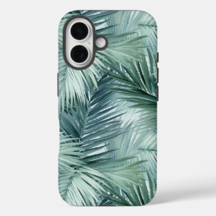 Coque Pour iPhone 16 Tropical Palm Leaf Motif dur