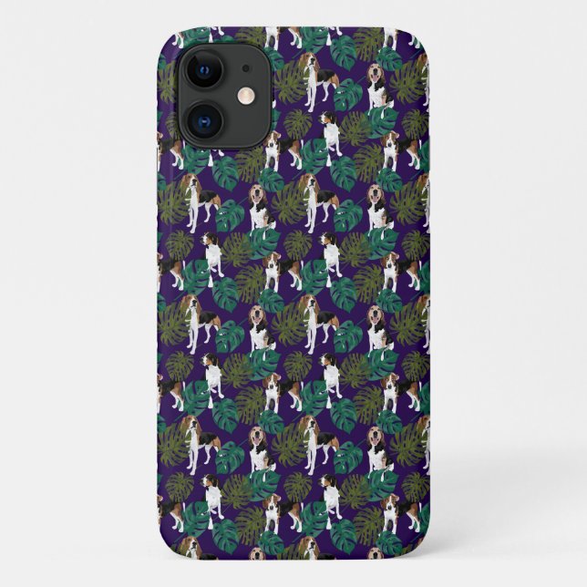 Coques Case-Mate iPhone Tropical Treeing Walker Coonhound Blue (Dos)