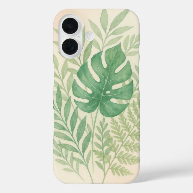 Coques Case-Mate iPhone Tropical Watercolor Botanical  (Verso)