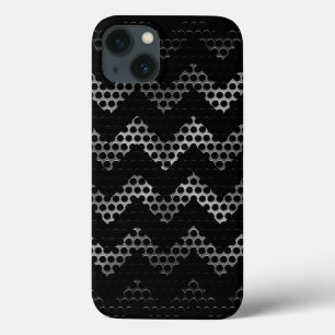 Coques Pour iPhone Trou en acier inoxydable Chevron