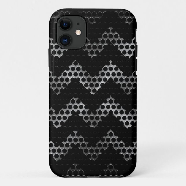 Coques Case-Mate iPhone Trou en acier inoxydable Chevron (Dos)