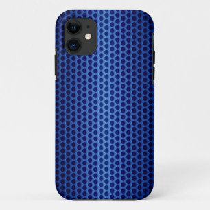 Coque Case-Mate iPhone Trou métallique en acier inoxydable bleu