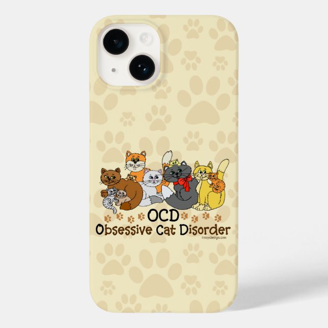Coques Case-Mate iPhone Trouble obsessif de chats OCD (Verso)