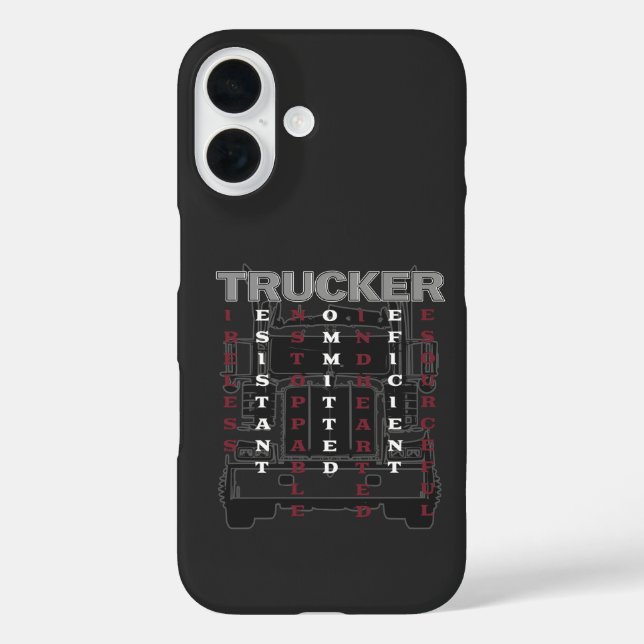 Coques Case-Mate iPhone Trucker Acrostique résistant infatigable (Verso)