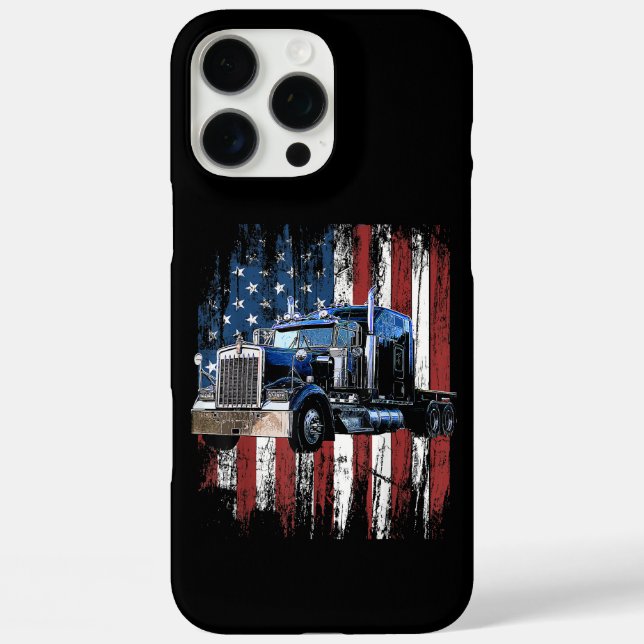 Coques Case-Mate iPhone Trucker American Flag Truck Driver Truck Driver Gi (Verso)