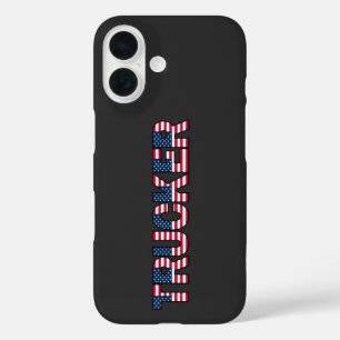 Coque Pour iPhone 16 Trucker Lettres Drapeau américain Patriotic Road P