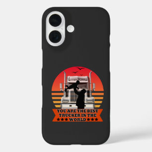 Coque Pour iPhone 16 Trucker Père Bébé Amour Route Famille Fierté Conce