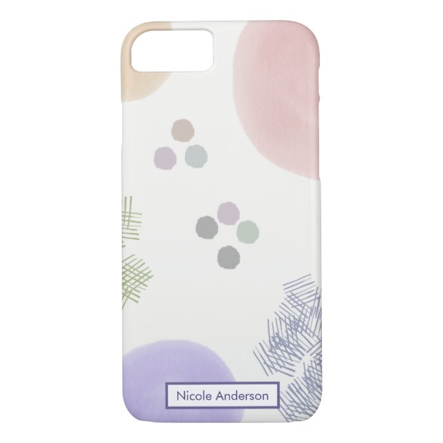 Coques Case-Mate iPhone Trucs Abstraits Pastel (Dos)