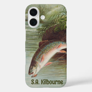 Coque Pour iPhone 16 Truitelle de ruisseau sautant par S.A. Kilbourne P